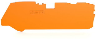 Koncová bočnice a separátor, Tloušťka 1 mm, pro 3vodičové svorky, oranžová