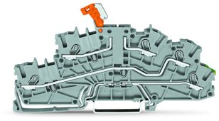 Instalační patrová svorka, S výklopným rozpojovacím nožem, LTi/L/PE, šedá