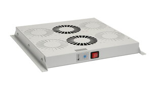 Ventilační jednotka univ. 2 vent. s termostatem RAL7035 do stropu i do dna VJ-R2
