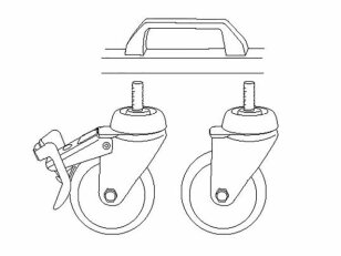 Transportní kolečka k TOOLRACK TRD CIMCO 412369