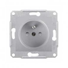 Sedna Zásuvka 2P+PE s clonkami, Aluminium SCHNEIDER SDN2800160