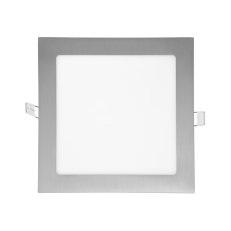 SMD panel 17x17cm, 12W, 2700K, IP20, 860lm,stříbrná ECOLITE LED-WSQ-12W/27/STR