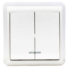 Nástěnný spínač č.5, signálka, šroubové svorky, IP20, bílý SCHRACK EV310009--