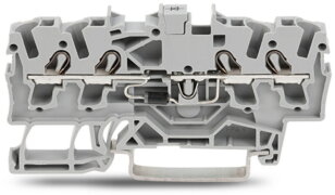 Svorka pro moduly, 4 vodiče, S diodou 1N4007, Šedá WAGO 2202-1411/1000-411