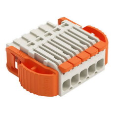 1vodičová pružinová svorkovnice, Páčka, Push-in CAGE CLAMP, Světle šedá