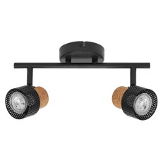 DECOR SPOT CORK 2X3.4W 927 GU10 BK LEDV