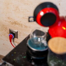 Chytrá zásuvka SHELLY PLUG S MTR GEN3 BLACK, 12A, WiFi, BT, Matter, černá