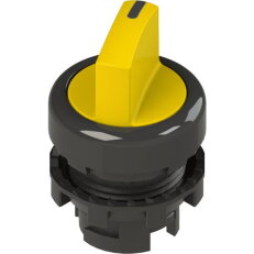 Přepínač krátká páka, d22mm, 2, žlutá, plast, černá, IP67 PIZZATO E21SE12AVA51AB