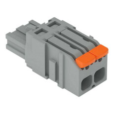 1vodičová pružinová svorkovnice, Páčka, Push-in CAGE CLAMP, Šedá