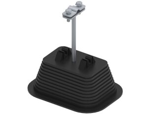 Plastová podpěra s betonem na drát vyvýšená, 8/10mm, L120mm, plast/StZn/beton