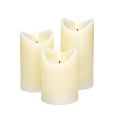 Sada LED svíček z přírodního vosku, 3ks, AAA SOLIGHT 1V279