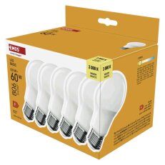 LED žárovka Basic A60, E27, 8,8 W (60 W), 806 lm, teplá bílá EMOS ZL5F47.6