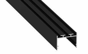 Přisazený/závěsný AL profil AL-PROFIL ALBA BLACK LACQUERED 2M GREENLUX GXLP2103