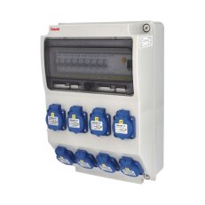 Zásuvková skříň FAMATEL vf704 IP54 jištěná s chráničem 63/4/003-A