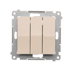 Trojité tlačítko 10AX, 250V~, krémováové DP31.01/41