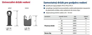 Univerzální plastový držák pro podpěru vedení/100 Kovoblesk 26901