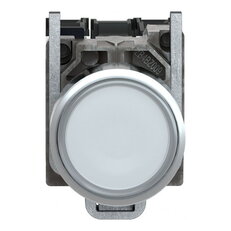 Schneider xB4BW3165 Ovládač stiskací prosvětlený,lícující,1 Z+1V,250V,bílý