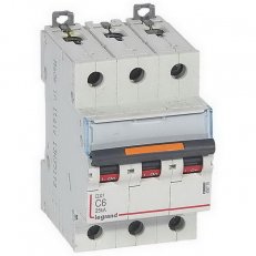 DX3 JISTIČ, 3 PÓLOVÝ, CHAR. C,6A 25KA LEGRAND 409779