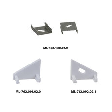 Rohový hliníkový profil RN, 19x15mm, mléčný difuz, 1m MCLED ML-761.092.02.1