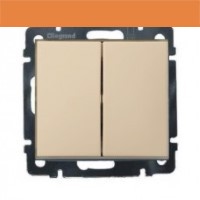 VA BÉŽ. 2XSTŘ. PŘEPÍNAČ Č.6+6 LEGRAND 774308RD