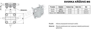 Svorka křížová M6 SK E (FeZn) TREMIS V052