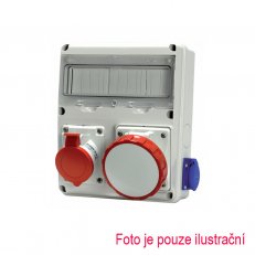 Zásuvková rozvodnice nejištěná ENERBOX 1x 63A, 1x16A, 2x230V SCAME 633.61W