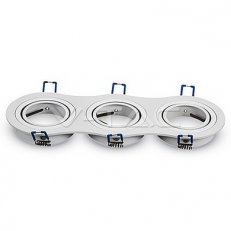 3 x GU10 Housing Round White,  VT-784