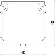 OBO HFVDK 4040 lgr Propojovací kanál LK4H bezhalogenový 40x40x2000 světle šedá