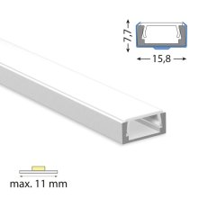 Přisazený hliníkový profil PG2 16x8mm mléčný difuz 2m MCLED ML-761.001.74.2