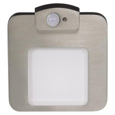 Světlo LED MOZA s čidlem pod omítku do KU 230V~ IP20 NEREZOVÁ OCEL NEUTR. BÍLÁ