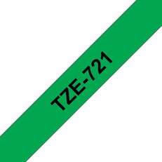 Páska BROTHER TZe-721, zelená/černá (9mm, laminované)