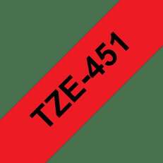 Páska BROTHER TZe-451, červená/ černá (24mm, laminované)