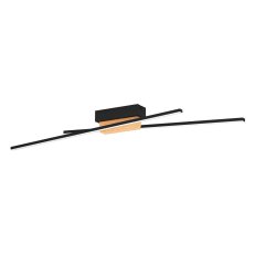 Stropní svítidlo PANAGRIA LED černá/dřevo 26W IP20 EGLO 900488