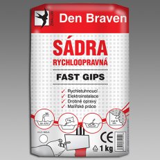 DenBraven 00415GY Sádra rychloopravná FAST GIPS 1 kg