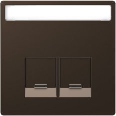 Centrální deska Merten D-Life pro 2xRJ45 Actassi Mocca SCHNEIDER MTN4574-6052
