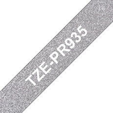 Páska BROTHER TZe-PR935 exklusivní stříbrná/bílá (12mm)