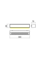 Nástěnné svítidlo AROOS AP LED SMD 14W IP65 CO 3000K REDO 90252
