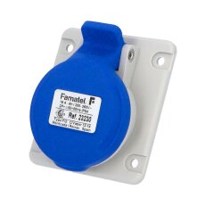 Vestavná zásuvka IP44/230V/16A/3P 6h, šikmá 10° - SpeedPRO FAMATEL 23230