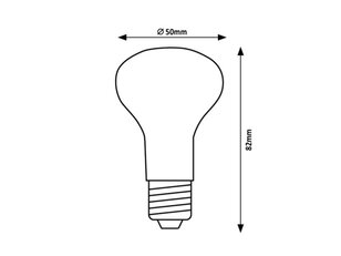 Světelný zdroj SMD LED, E14 R50, 5W, 470lm, 3000K RABALUX 79064