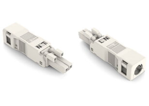 Zdířka S pouzdrem s odlehčením tahu 2pól. bílá WAGO 890-122