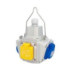 Zásuvkový závěsný box PowerBOX IP54 2x230V, 2xUSB Typ A 5V/ 2,1A pb105-USB
