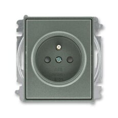 ABB TIME zásuvka s kolíkem a clonkami antracitová 6619E-A06357 34 (náhrada 5519)