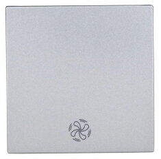 Kryt spínačů a ovladačů, symbol ventilátor, stříbrný SCHRACK EV122006--