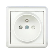 Nástěnná zásuvka ČSN, šroubové svorky, IP20, bílá SCHRACK EV311006--