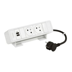 ONDESK 2X2PT USB AC 15W BÍLÁ