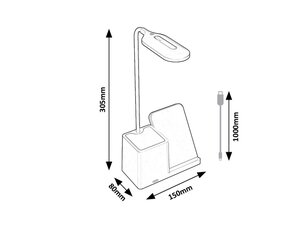 Stolní lampa Cerie LED 4W IP20 bílá 3000/4000/6500K 200lm RABALUX 74233