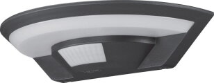 Nástěnné svítidlo UFO LED 15W 1100lm 4000K IP44 PIR antracit EURAKLES ST57-ANT
