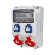 Zásuvková skříň FAMATEL vf410 IP54 jištěná s chráničem 63/4/003-A