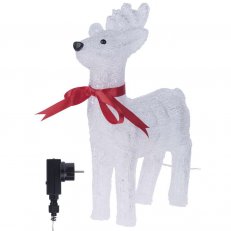 LED vánoční sob, IP44, studená bílá, časovač