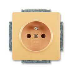 ABB Swing Zásuvka jednonásobná chráněná 16A 250 Vstř. béžová BLISTR